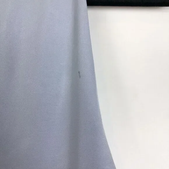 ALFRED SUNG Platinum Light Blue Jersey Sateen Mikado Long Gown with Sash Size 0 - Picture 9 of 11